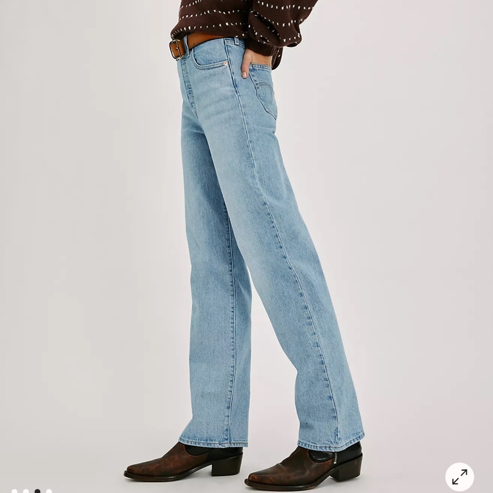 Levi's Light Blue Straight Leg Women's Jeans - Picture 3 of 10
